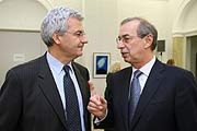Dieter Rampel und Alessandro Profumo bei der Ausstellungs-Eröffnung (Foto: Stefan Obermaier)